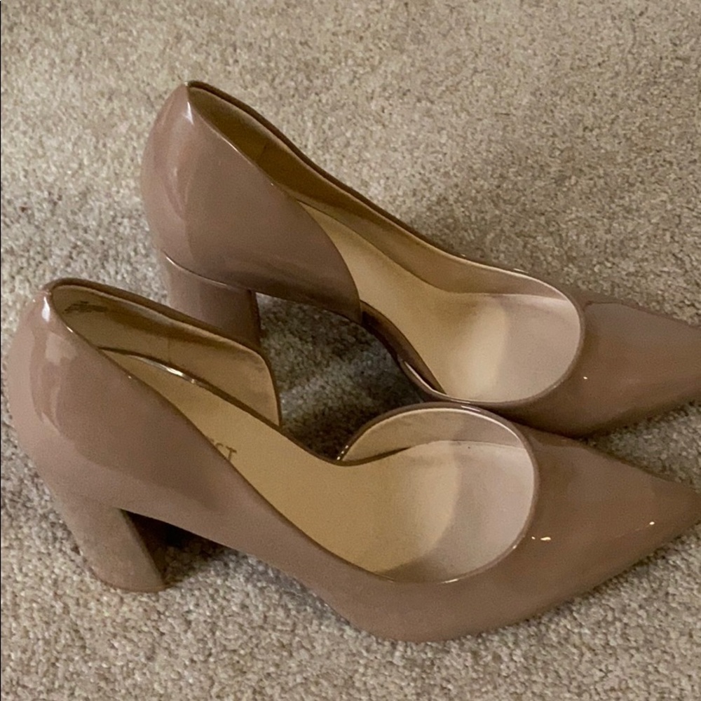 Leather tope nine W. Pumps